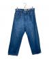 YAECA（ヤエカ）の古着「DENIM WIDE CROPPED」｜インディゴ