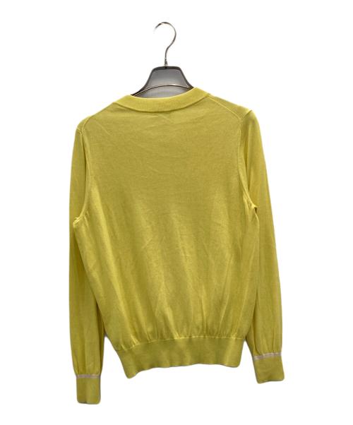 MACKINTOSH LONDON（マッキントッシュ ロンドン）MACKINTOSH LONDON (マッキントッシュ ロンドン) 丸首カーディガン イエロー サイズ:40の古着・服飾アイテム