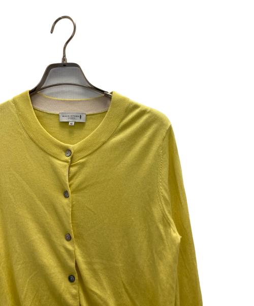 MACKINTOSH LONDON（マッキントッシュ ロンドン）MACKINTOSH LONDON (マッキントッシュ ロンドン) 丸首カーディガン イエロー サイズ:40の古着・服飾アイテム