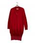 MM6 Maison Margiela（エムエムシックスメゾンマルジェラ）の古着「レイヤードロングカーディガン」｜レッド