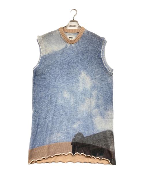 MM6 Maison Margiela（エムエムシックスメゾンマルジェラ）MM6 Maison Margiela (エムエムシックスメゾンマルジェラ) モヘヤ混ニットワンピース スカイブルー サイズ:Sの古着・服飾アイテム