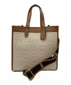 COACHコーチ）の古着「フィールドトート シグネチャーキャンバス」｜ベージュ