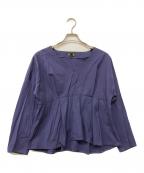 DRAWERドゥロワー）の古着「プルオーバーチュニックブラウス」｜ネイビー