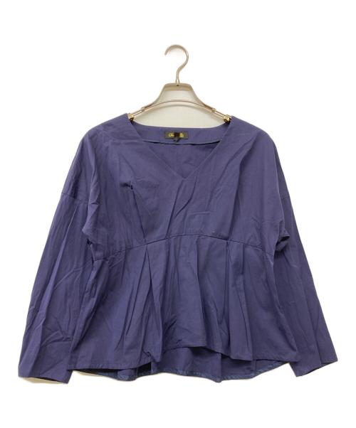 DRAWER（ドゥロワー）DRAWER (ドゥロワー) プルオーバーチュニックブラウス ネイビー サイズ:SIZE 38の古着・服飾アイテム