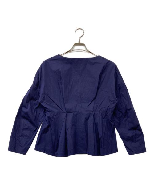 DRAWER（ドゥロワー）DRAWER (ドゥロワー) プルオーバーチュニックブラウス ネイビー サイズ:SIZE 38の古着・服飾アイテム