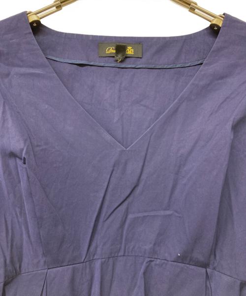 DRAWER（ドゥロワー）DRAWER (ドゥロワー) プルオーバーチュニックブラウス ネイビー サイズ:SIZE 38の古着・服飾アイテム