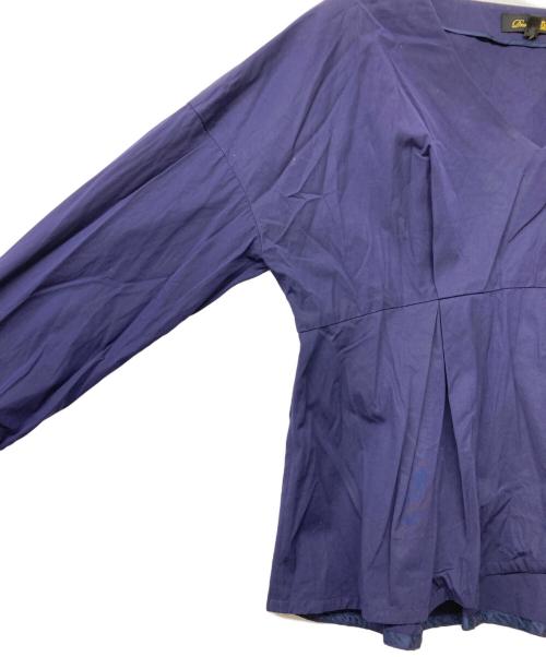 DRAWER（ドゥロワー）DRAWER (ドゥロワー) プルオーバーチュニックブラウス ネイビー サイズ:SIZE 38の古着・服飾アイテム