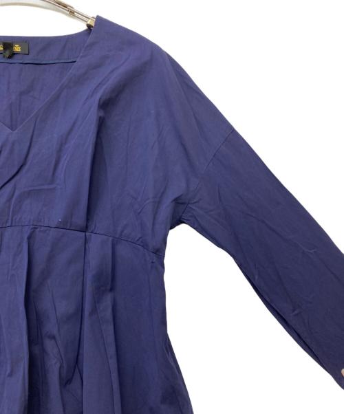 DRAWER（ドゥロワー）DRAWER (ドゥロワー) プルオーバーチュニックブラウス ネイビー サイズ:SIZE 38の古着・服飾アイテム