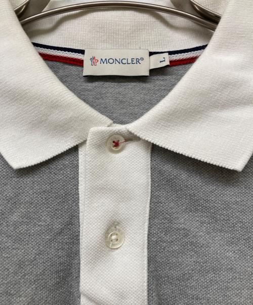 MONCLER（モンクレール）MONCLER (モンクレール) ポロシャツ グレー サイズ:Ｌの古着・服飾アイテム