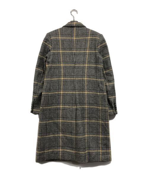 LAUREN RALPH LAUREN（ローレンラルフローレン）LAUREN RALPH LAUREN (ローレンラルフローレン) グレンチェックダブルコート グレー サイズ:2の古着・服飾アイテム