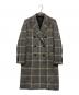 LAUREN RALPH LAUREN（ローレンラルフローレン）の古着「グレンチェックダブルコート」｜グレー