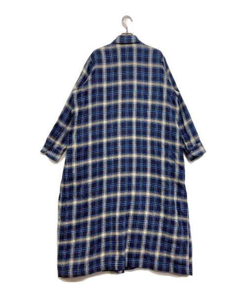 45R（フォーティファイブ・アール）45R (フォーティファイブ・アール) ツイル二重織のドレス ネイビー サイズ:Freeの古着・服飾アイテム