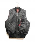 Ameri×ALPHAアメリ×アルファ）の古着「MA-1 VEST」｜ブラック