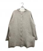pual ce cinピュアルセシン）の古着「Wフェイスニットハーフコート」｜グレー