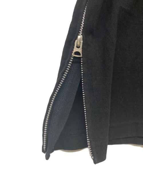 sacai（サカイ）sacai (サカイ) サイドジップtシャツ ブラック サイズ:2の古着・服飾アイテム