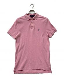 POLO RALPH LAUREN（ポロ・ラルフローレン）の古着「20SS QRタグ SS KC M1-SHORT SLEEVE-KNIT(ニーゼロエスエス キューアールタグ エスエス ケーシー エムワン ショート スリーブ ニット)」｜ピンク