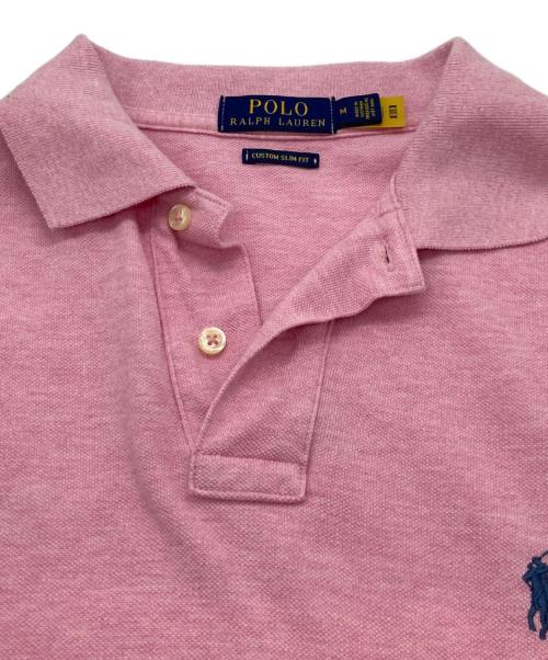 POLO RALPH LAUREN（ポロ・ラルフローレン）POLO RALPH LAUREN 20SS QRタグ SS KC M1-SHORT SLEEVE-KNIT(ニーゼロエスエス キューアールタグ エスエス ケーシー エムワン ショート スリーブ ニット) ピンク サイズ:Ｍの古着・服飾アイテム