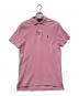 POLO RALPH LAUREN（ポロ・ラルフローレン）の古着「20SS QRタグ SS KC M1-SHORT SLEEVE-KNIT(ニーゼロエスエス キューアールタグ エスエス ケーシー エムワン ショート スリーブ ニット)」｜ピンク