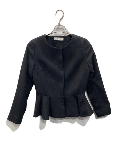 JENNE（ジェンヌ）JENNE (ジェンヌ) ペプラム大人ジャケット ブラック サイズ:Sの古着・服飾アイテム