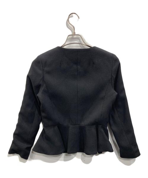 JENNE（ジェンヌ）JENNE (ジェンヌ) ペプラム大人ジャケット ブラック サイズ:Sの古着・服飾アイテム