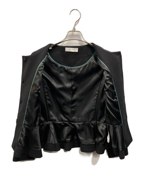 JENNE（ジェンヌ）JENNE (ジェンヌ) ペプラム大人ジャケット ブラック サイズ:Sの古着・服飾アイテム