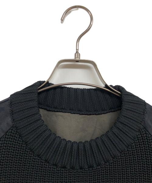 sacai（サカイ）sacai (サカイ) Cotton Chino Mix Pullover ニット ブラック サイズ:1の古着・服飾アイテム
