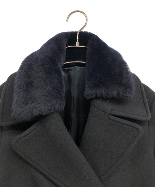 Acne studios（アクネ ストゥディオス）ACNE STUDIOS (アクネ ストゥディオス) ボアロングコート ネイビー サイズ:34の古着・服飾アイテム