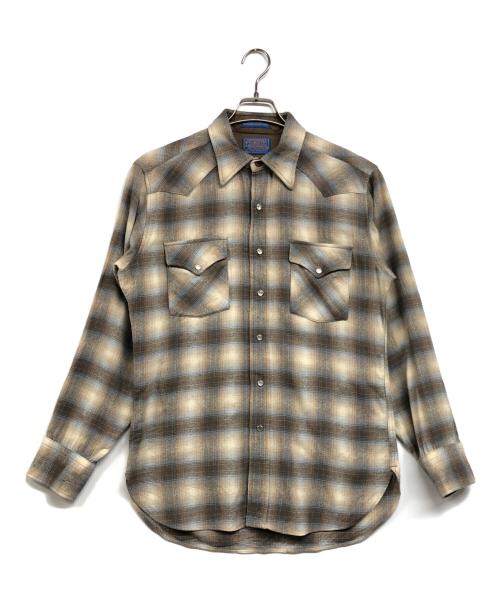 PENDLETON（ペンドルトン）PENDLETON (ペンドルトン) ウエスタンウールシャツ ベージュ サイズ:Mの古着・服飾アイテム