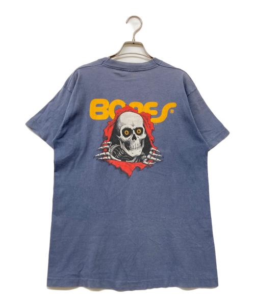 FRUIT OF THE LOOM（フルーツオブザルーム）FRUIT OF THE LOOM (フルーツオブザルーム) 90s ヴィンテージ シングルステッチ POWELL BONES 覗きスカル Tシャツ ネイビー サイズ:SIZE Mの古着・服飾アイテム