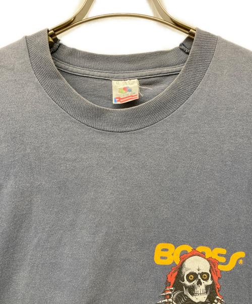 FRUIT OF THE LOOM（フルーツオブザルーム）FRUIT OF THE LOOM (フルーツオブザルーム) 90s ヴィンテージ シングルステッチ POWELL BONES 覗きスカル Tシャツ ネイビー サイズ:SIZE Mの古着・服飾アイテム