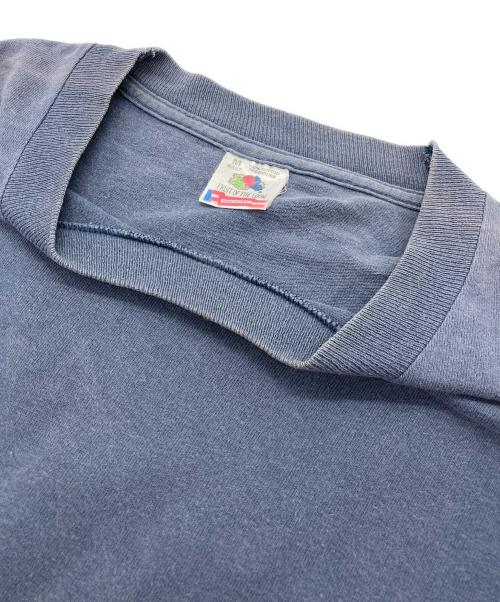 FRUIT OF THE LOOM（フルーツオブザルーム）FRUIT OF THE LOOM (フルーツオブザルーム) 90s ヴィンテージ シングルステッチ POWELL BONES 覗きスカル Tシャツ ネイビー サイズ:SIZE Mの古着・服飾アイテム