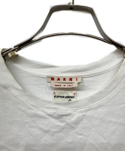 MARNI（マルニ）MARNI (マルニ) アートロゴプリントTシャツ ホワイト サイズ:SIZE40の古着・服飾アイテム