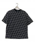 BALENCIAGAバレンシアガ）の古着「19ssオールオーバーロゴ ライン Tシャツ」｜ブラック
