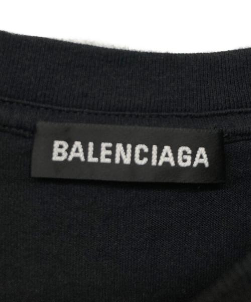 BALENCIAGA（バレンシアガ）BALENCIAGA (バレンシアガ) 19ssオールオーバーロゴ ライン Tシャツ ブラック サイズ:SIZEXSの古着・服飾アイテム