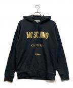MOSCHINOモスキーノ）の古着「プリントパーカー」｜ブラック