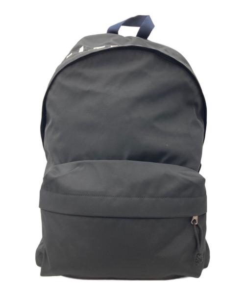 BALENCIAGA（バレンシアガ）BALENCIAGA (バレンシアガ) ロゴ刺繍ウィールナイロンバックパック ブラックの古着・服飾アイテム