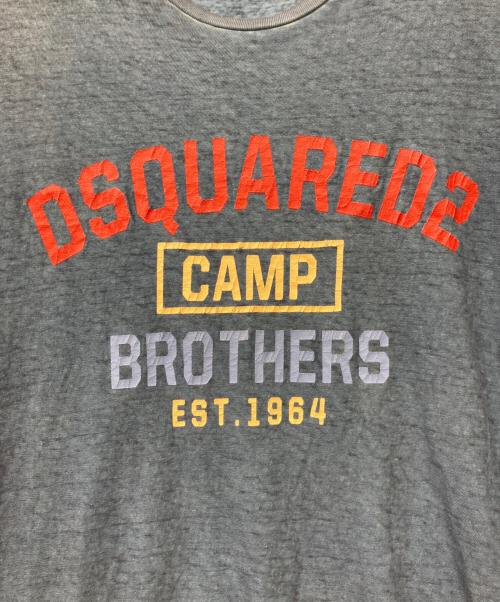 DSQUARED2（ディースクエアード）DSQUARED2 (ディースクエアード) ロゴプリントTシャツ ブルー サイズ:Ｍの古着・服飾アイテム