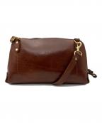 HERZ ORGANヘルツ オルガン）の古着「レザーショルダーバッグ」｜ブラウン