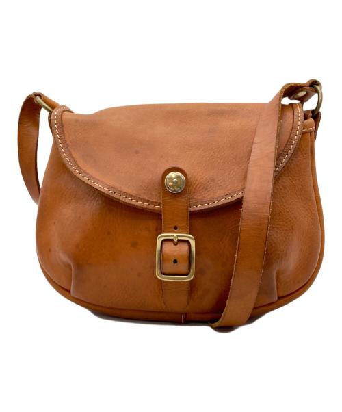 Herz（ヘルツ）Herz (ヘルツ) ソフトショルダーバッグ・ドイツホック留め ブラウンの古着・服飾アイテム