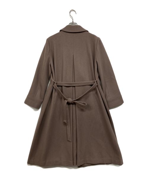 JUSGLITTY（ジャスグリッティー）JUSGLITTY (ジャスグリッティー) ベルテッドロングコート ブラウン サイズ:2の古着・服飾アイテム