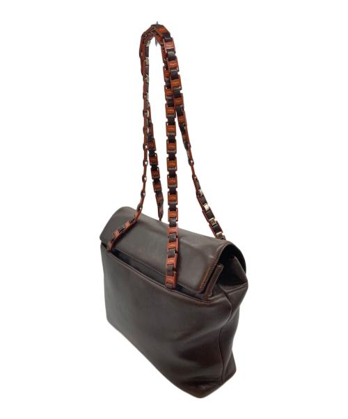 Salvatore Ferragamo（サルヴァトーレ フェラガモ）Salvatore Ferragamo (サルヴァトーレ フェラガモ) ヴァラチェーンバッグ ブラウンの古着・服飾アイテム