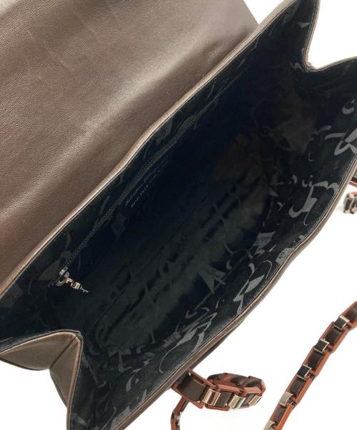 Salvatore Ferragamo（サルヴァトーレ フェラガモ）Salvatore Ferragamo (サルヴァトーレ フェラガモ) ヴァラチェーンバッグ ブラウンの古着・服飾アイテム