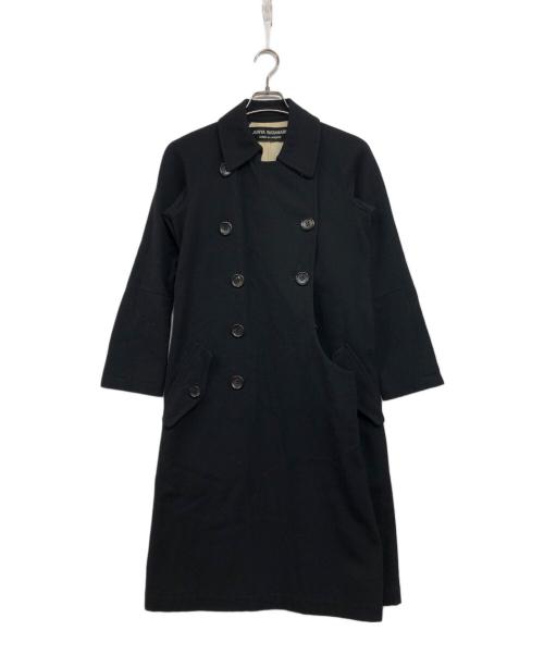 COMME des GARCONS JUNYA WATANABE MAN（コム デ ギャルソン ジュンヤ ワタナベ マン）COMME des GARCONS JUNYA WATANABE MAN (コム デ ギャルソン ジュンヤ ワタナベ マン) 90sウールトレンチプルオーバーワンピースコート ブラック サイズ:記載無しの古着・服飾アイテム