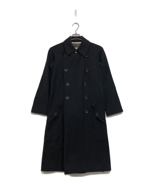 COMME des GARCONS JUNYA WATANABE MAN（コム デ ギャルソン ジュンヤ ワタナベ マン）COMME des GARCONS JUNYA WATANABE MAN (コム デ ギャルソン ジュンヤ ワタナベ マン) 90sウールトレンチプルオーバーワンピースコート ブラック サイズ:記載無しの古着・服飾アイテム