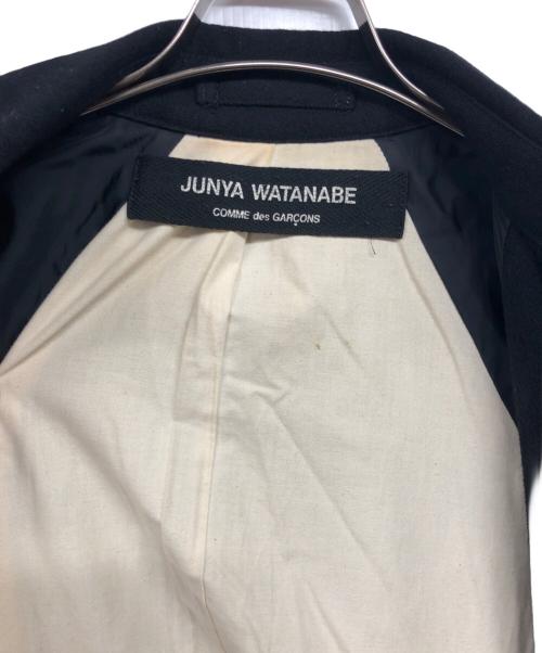 COMME des GARCONS JUNYA WATANABE MAN（コム デ ギャルソン ジュンヤ ワタナベ マン）COMME des GARCONS JUNYA WATANABE MAN (コム デ ギャルソン ジュンヤ ワタナベ マン) 90sウールトレンチプルオーバーワンピースコート ブラック サイズ:記載無しの古着・服飾アイテム