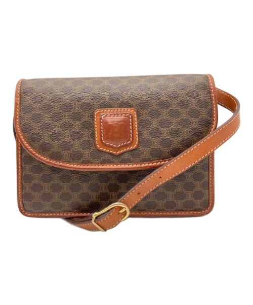 CELINE（セリーヌ）CELINE (セリーヌ) フラップミニショルダーバッグ ブラウンの古着・服飾アイテム