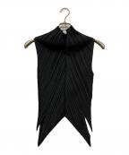 ISSEY MIYAKE FETEイッセイミヤケフェット）の古着「ノースリーブブラウス」｜ブラック