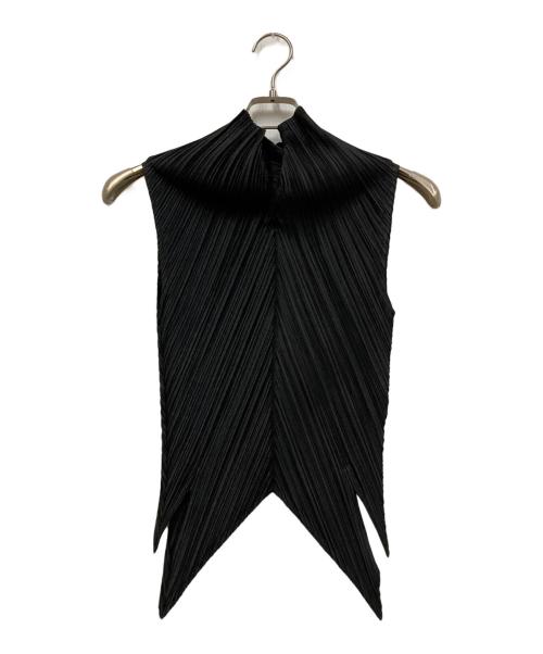 ISSEY MIYAKE FETE（イッセイミヤケフェット）ISSEY MIYAKE FETE (イッセイミヤケフェット) ノースリーブブラウス ブラック サイズ:2の古着・服飾アイテム