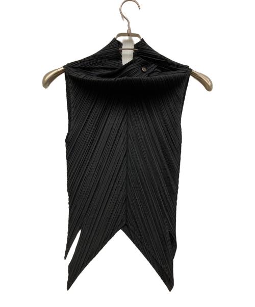 ISSEY MIYAKE FETE（イッセイミヤケフェット）ISSEY MIYAKE FETE (イッセイミヤケフェット) ノースリーブブラウス ブラック サイズ:2の古着・服飾アイテム