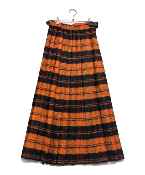 O'NEIL OF DUBLIN（オニールオブダブリン）O'NEIL OF DUBLIN (オニールオブダブリン) ウールラップスカート オレンジ サイズ:10 未使用品の古着・服飾アイテム